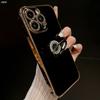 Für Für Iphone 15 Pro Max Blitz Diamant Ring Halter Ständer Beschichteter Rahmen Handyhülle Für Für Iphone 11 12 13 Mini 14 16 Plus Hülle