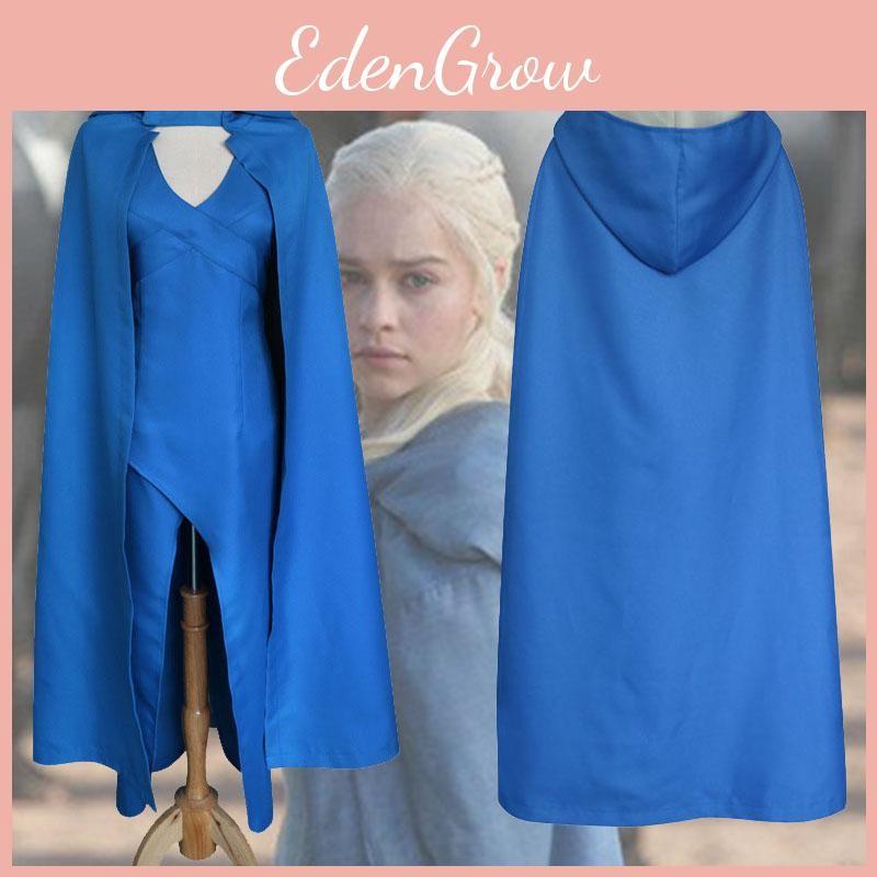 Thrones Of Game Daenerys Targaryen Mother Of Dragons Cosplay Costume Dress Cloak