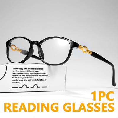 1pc Fashionable Reading Glasses with Unique Temple Design Elegant and Perfect for Presbyopia