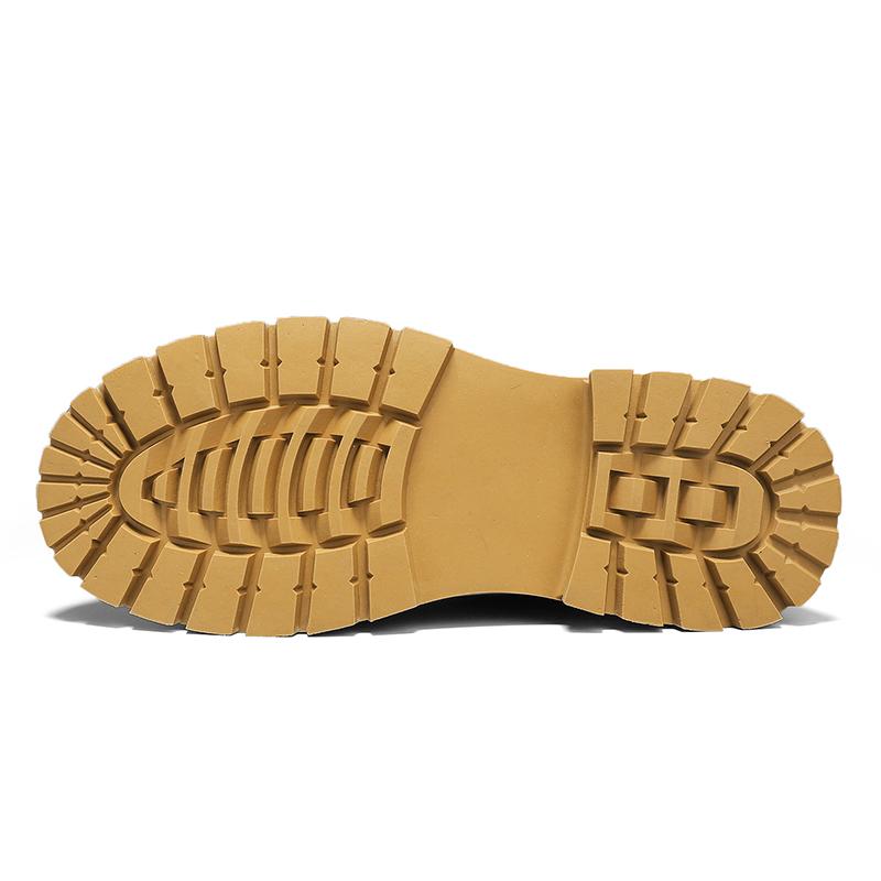 Outdoor Casual British Style Brown Casual Big Head Boots Male Low Top Leather Work Shoes Desiger Vintage Ankle Boots for Men