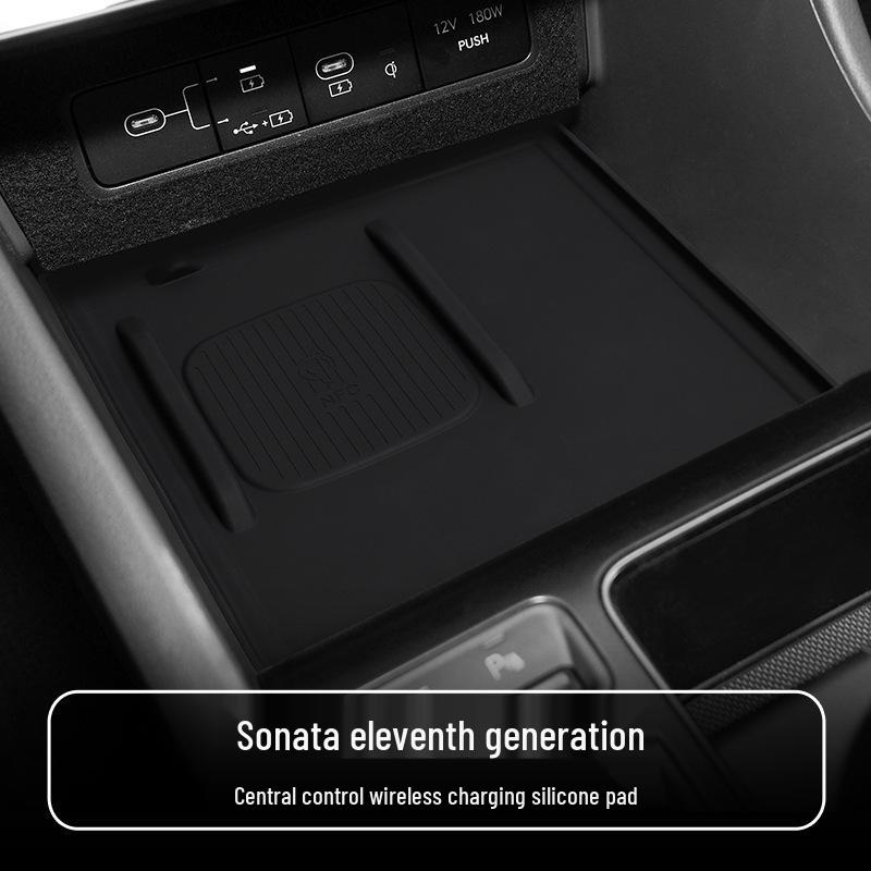 Hyundai Sonata Wireless Charging Silicone Pad - Non-Slip Car Interior Protection for 24 Models
