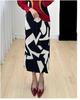 2023 New Women's Autumn Print Pleated Mid-Length High-End Casual Skirt