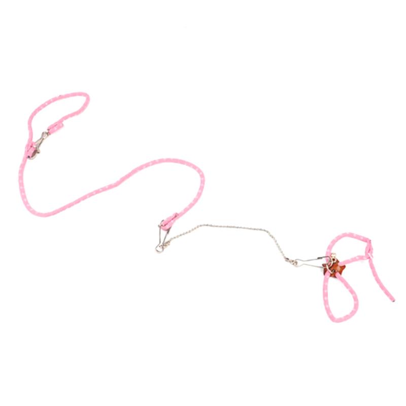 

Регулируемый поводок для маленьких домашних хомяков, набор с тяговой веревкой для хорьков розовый