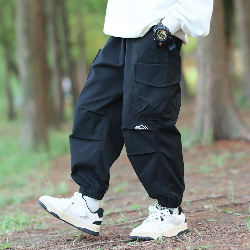 

Хлопчачі карго штани для походів на флісовій підкладці: Вітрозахисний та Водонепроникний Весняно-Осінній Стиль 130 cm