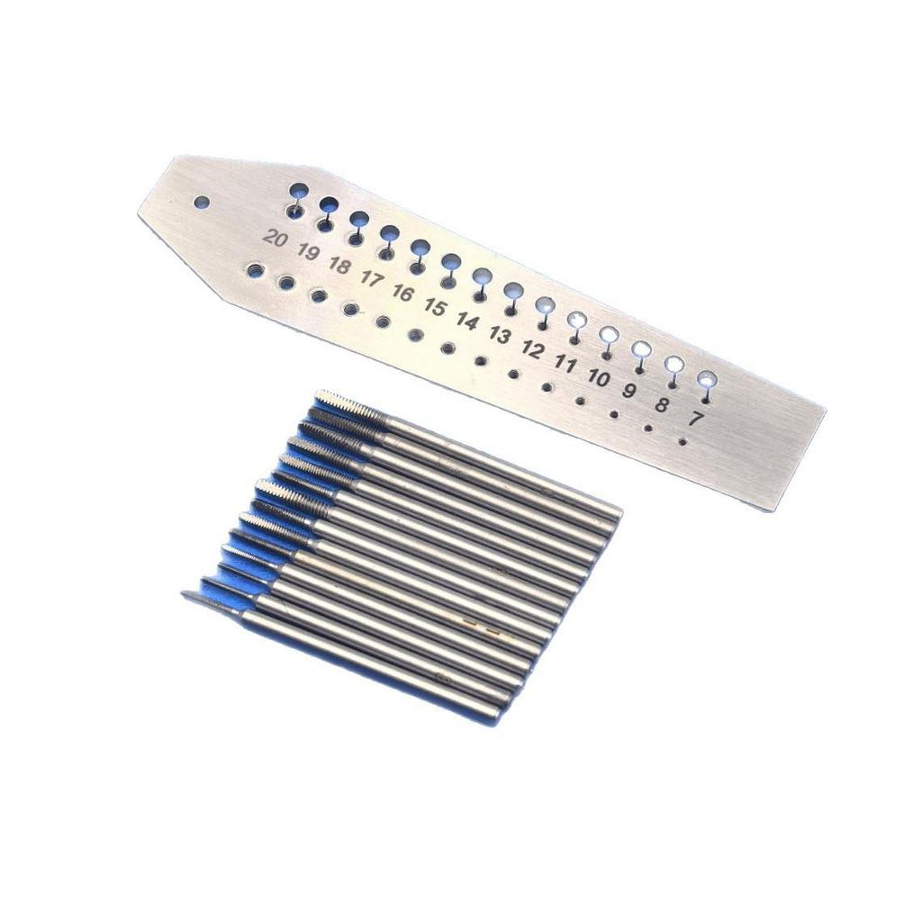 Mercury Wire Tap & Die Screw Plate Set for Watch Repair