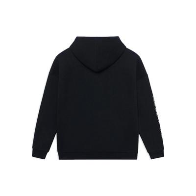 Li Ning Sweatshirts Unisex Black Hooded Moderate Regular AWDSB19-3