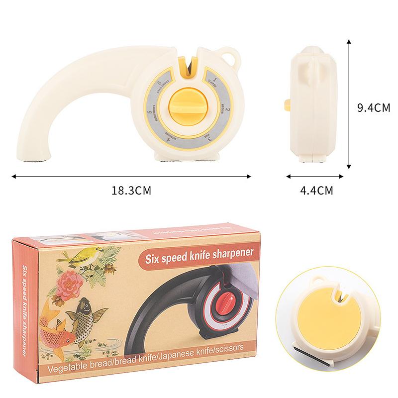 Knife Sharpening Problem Easily Break 6-In-1 Multi-Function Sharpeners Different Abrasives Adapted To Various Tools Quickly