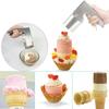 Trigger Release Cylinder Ice Cream Scoop Adjustable Thickness Ice Cream Spoon  Party
