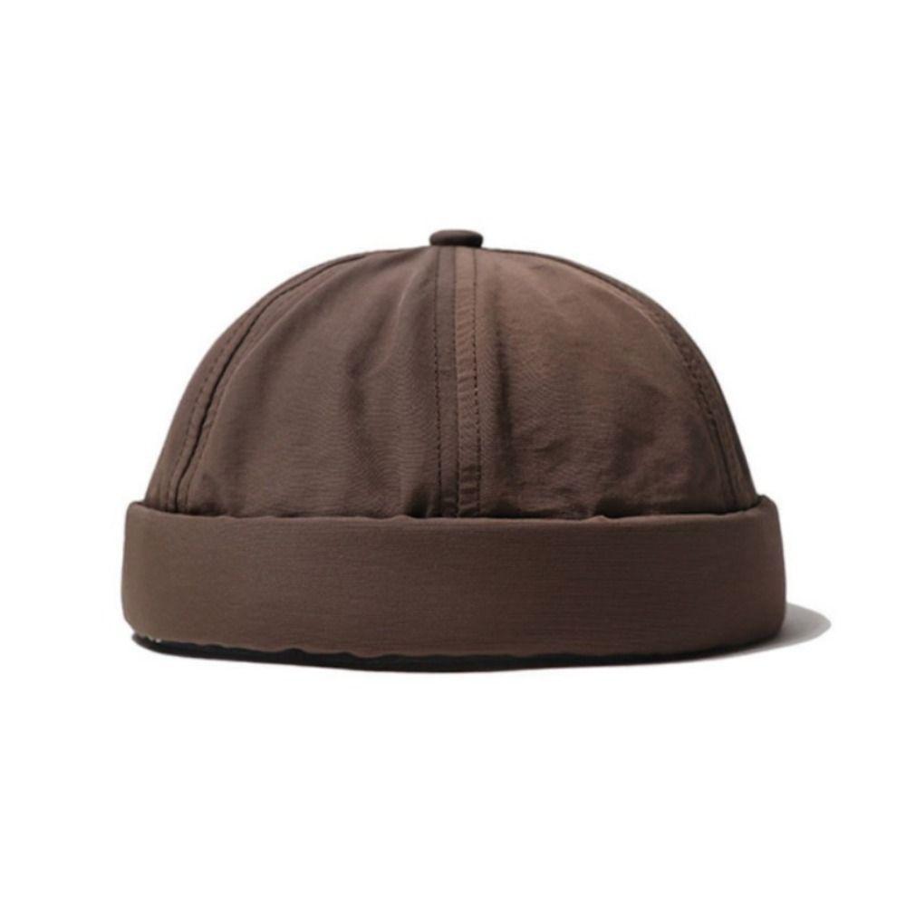 Quick Dry Brimless Hat Lightweight Daily Beanie Mesh Beanie Docker Cap Sailor Rolled Cuff Harbour Hat Casual Skullcap