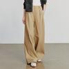 Chuyu Women's Pleated Wide-Leg Cotton Casual Pants