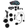 Motorcycle Helmet Headset with LED Lighting Ambient Lights, Wireless BT 5.4 Headphones with Noise Cancellation