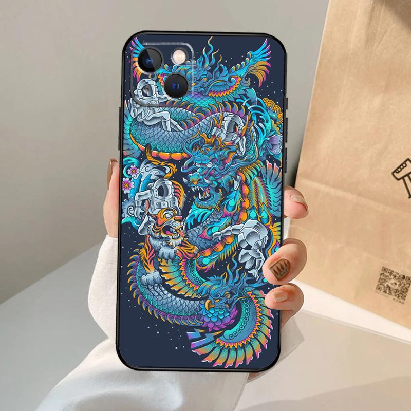 Fashion Chinese Dragon Phone Case For iPhone 17 Air 16 15 14 11 12 13 Pro Max 12 13 Mini 15 16 Plus 16e Cover Coque