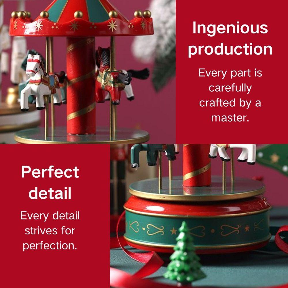 Interactive Rotating Wooden Music Box Children Gifts Musicbox  Room Bedroom Party