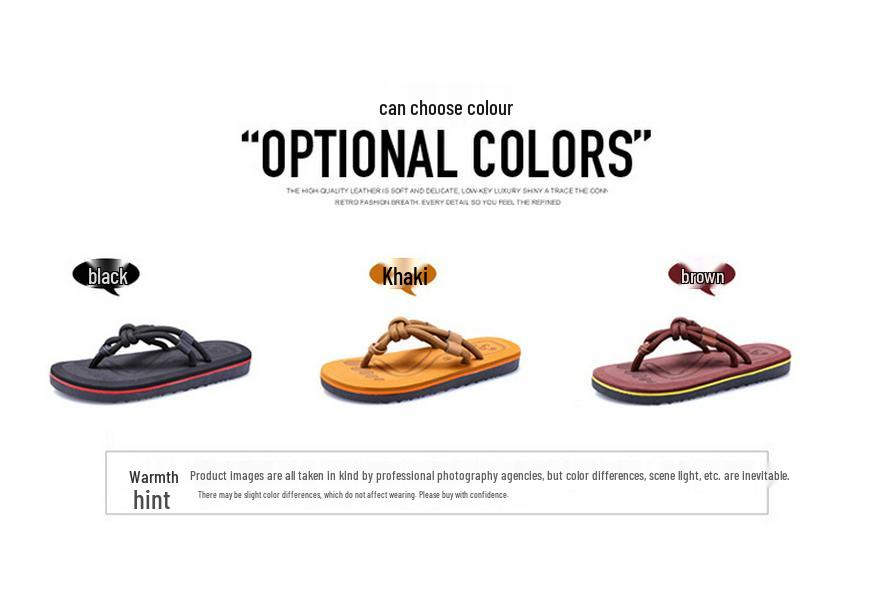 Men's Non-Slip Summer Flip-Flops: Vietnam Beach Sandals for Couples