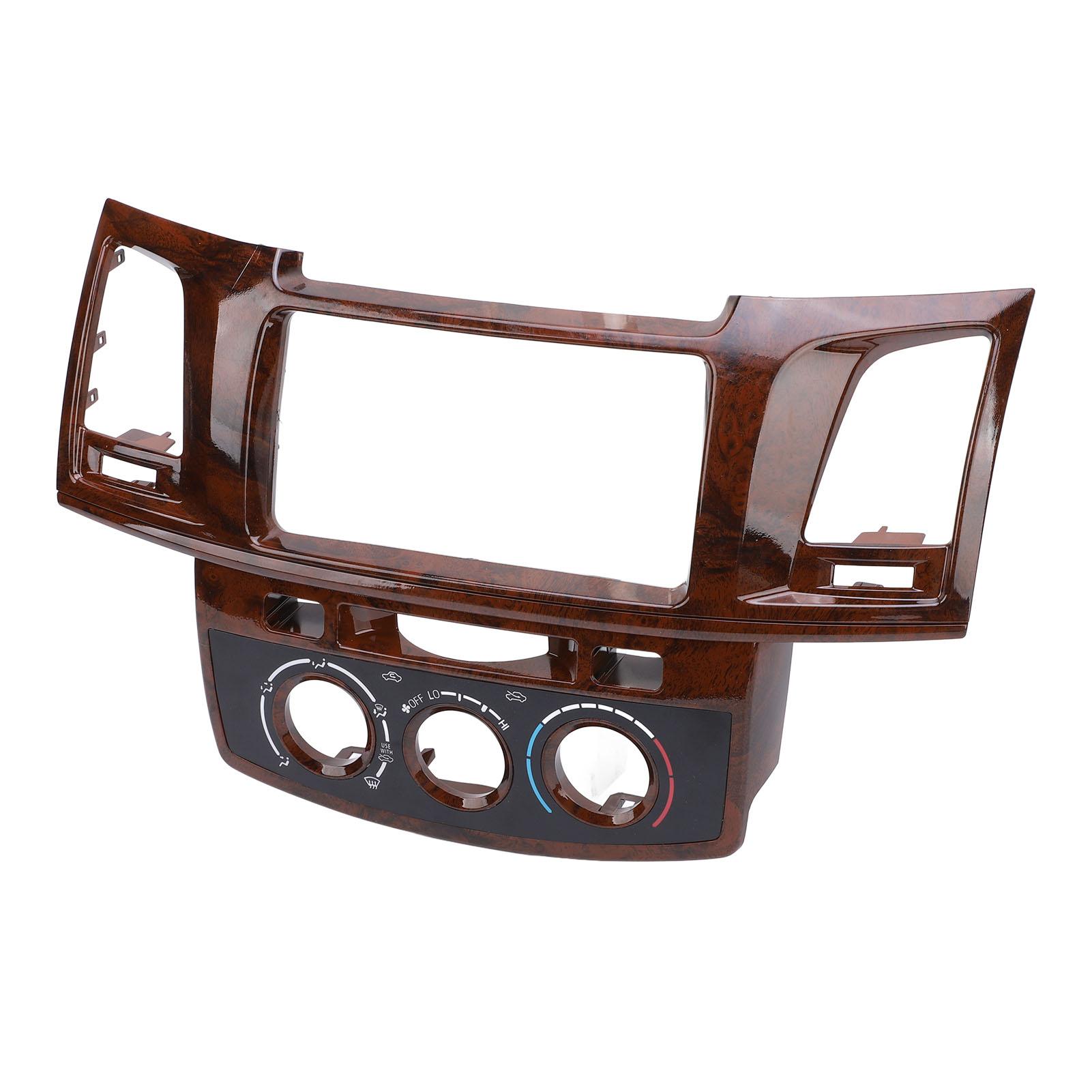 

Center Dash Radio Bezel Panel Scratch Resistant ABS Center Dashboard Radio Trim Panel for Hilux 2005‑2011 Mahogany Color