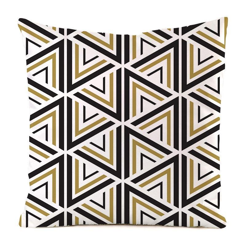 Solo federa per cuscino con motivo a righe geometriche semplici, federa per cuscino di lusso, divano da ufficio, auto, decorazione d'interni