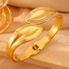 Open Vintage Leaf Wide Electric Bracelet