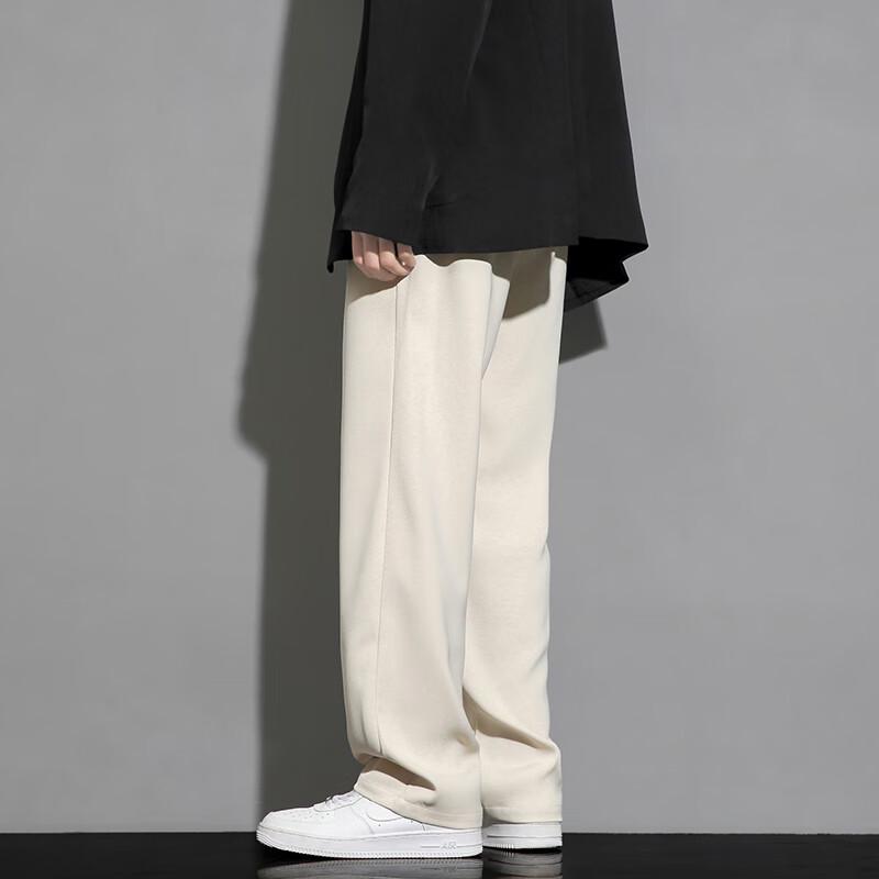 LOMBT Pantalon de ville décontracté à jambe droite pour homme LF02