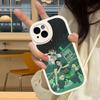 FUNNY DAN DA DAN Leather Phone Case For IPhone 16 16e 15 14 13 12 11 Pro Max Plus Mini Cover