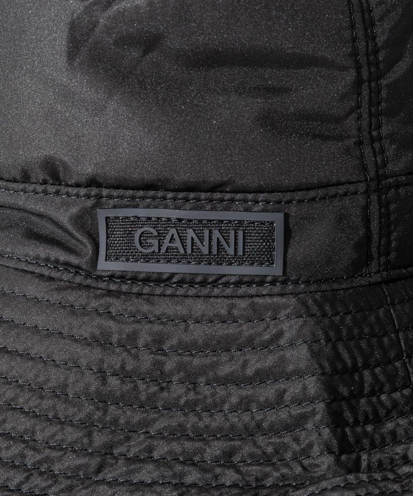 Ganni Recycled Tech Bucket A4735 5829 Women's Hat, Black,