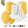 DQPP | Premium MACRAMEE GARN | 100m | 5mm | Gelb | 100% Baumwolle | Kordel Natur | Baumwollgarn Baumwollseil | DIY Handwork Decoration