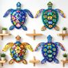 Metal Turtle Wall Decor 3D Sea Turtle Wall Art Sculpture for Garden Fence Patio Yard Lawn Bedroom Living Room Home Decoration