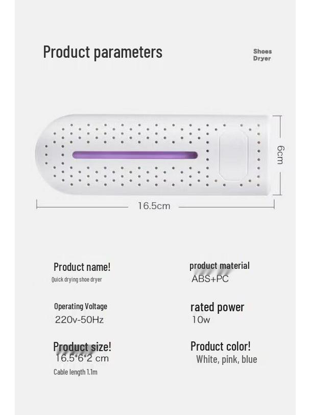 Uscător de pantofi USB și Deodorizator: Uscare rapidă, Sterilizare, Dezumidificator cu aer cald pentru casă și cămin