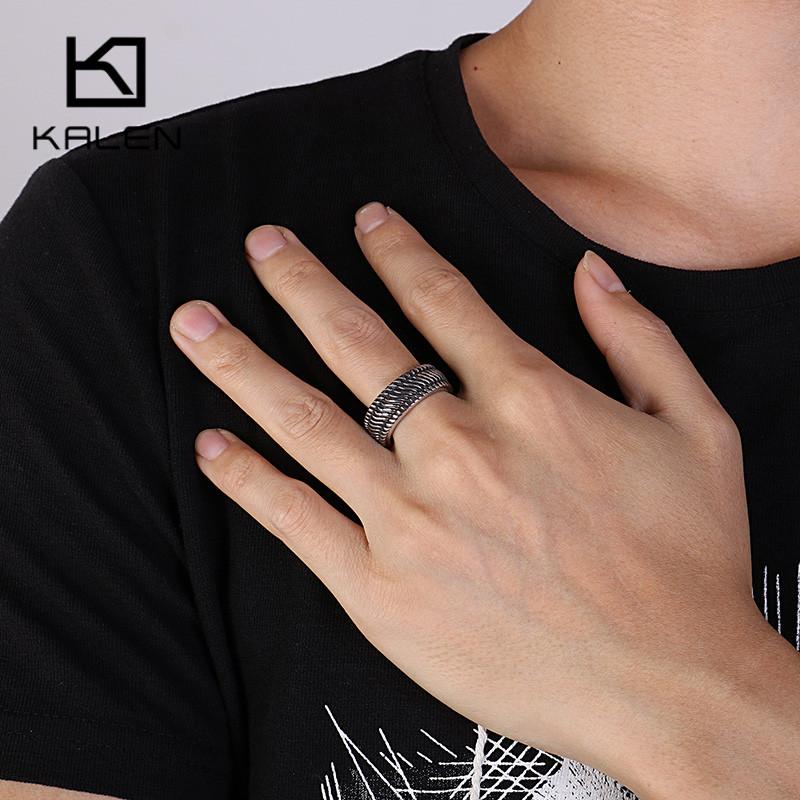 Vintage Stainless Steel Men's Rings Size 7-12 Boho Arrow Pattern Charm Finger Rings Cocktail Party Midi Rings Jewelry