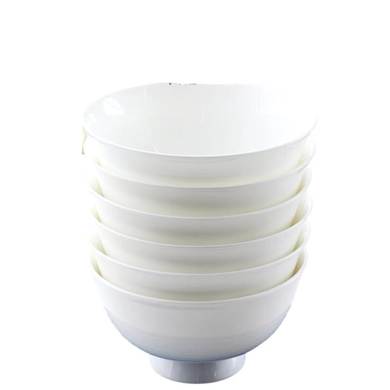 Tingbai Pure White Bone China Bowls