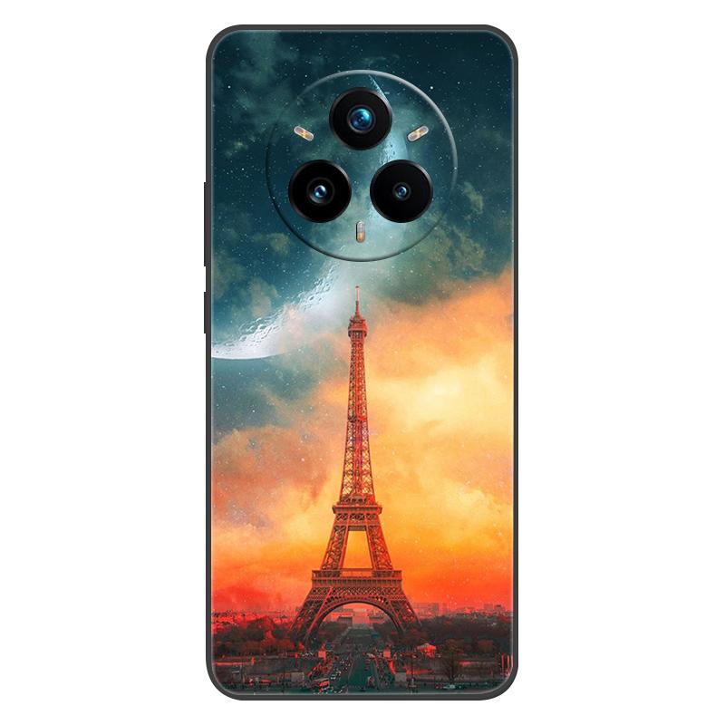 For Realme 14 Pro Plus Case Black Silicone TPU Soft Phone Cover for Realme 14 Pro Plus 14pro+ Protective Back Shells Shockproof