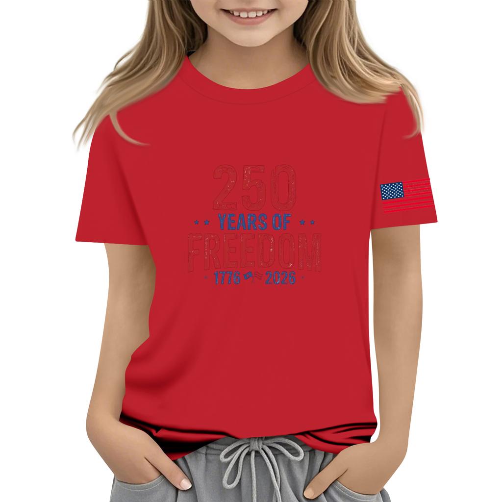 Casual Kinder T-shirt Top met Ronde Hals