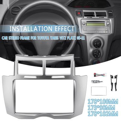 Double Din In Dash Car Stereo Installation Kit Car Radio Stereo CD Player Dash Install Kit Compatible i-20 2009-2012 with 17398mm//178100mm//178102mm