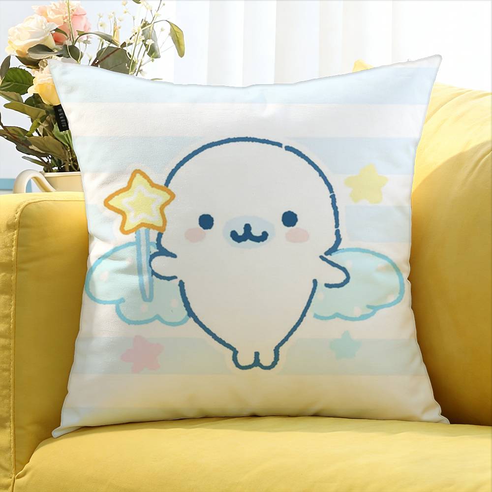 Cute M-Mamegoma Seal Various Sizes Square Pillow Case For Car Home Bedchamber Decor