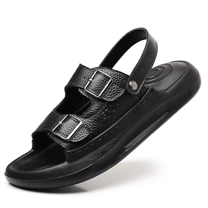 Fashion Men Outdoor Handmade Slippers Fashion Male Summer Beach Flats Breathable Sandals Mens Half Drag Non-Slip Flip Flops Cork Sandals