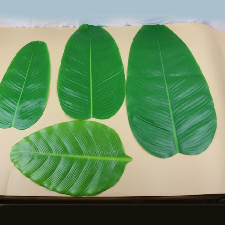 4pcs Multipurpose Banana Leaf Replicas Enhances Any Space with Tropicals Bendables and Practical Party Decoration