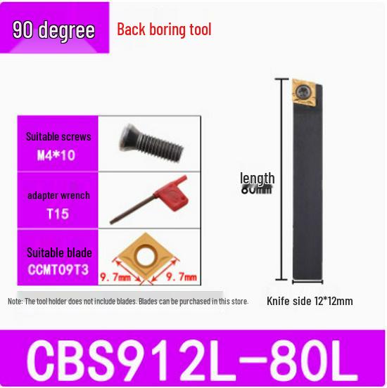 45°/90° Rough Boring Bar Holder with Replaceable Head & CBS/BSB Cutter