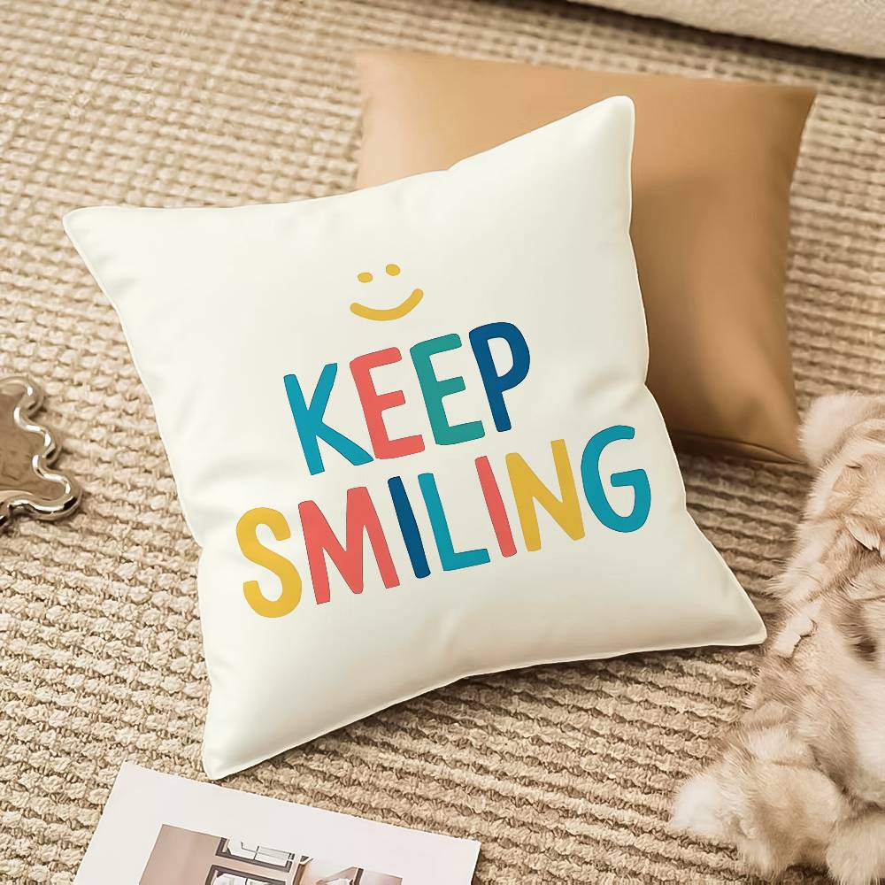 Cartoon Rainbow Sun Pillow Case Anti-dustmite Invisible Zipper Sofa Bed