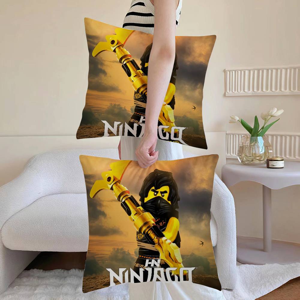 G-Game N-Ninjagos Pillow Case Anti-dustmite Pillowcase Invisible Zipper Silky Sofa Cushion Cover