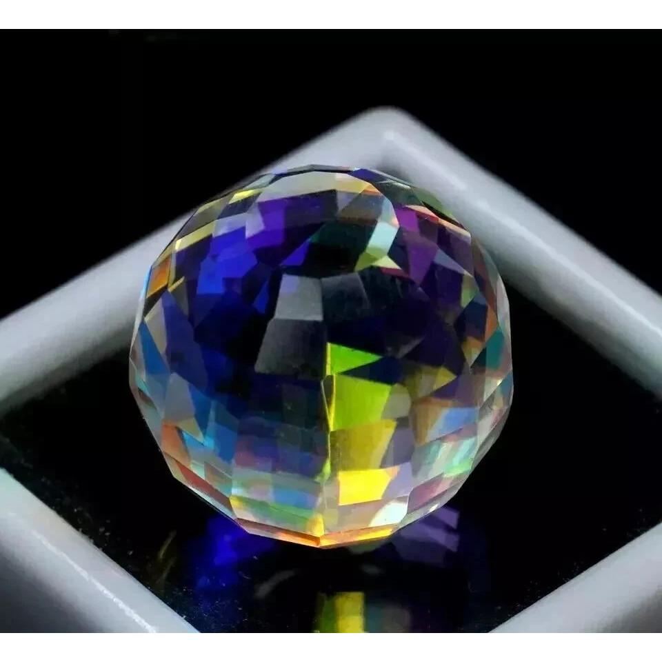 Mystic Topaz Ball Cut Rainbow Natural 55-57 Ct Fabulous Certified Gemstone Lot