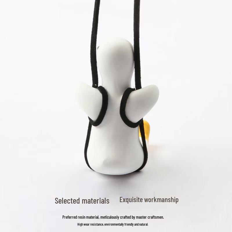 Car-Mounted Swing Duck Pendant - Trendy Yellow Cartoon Decor