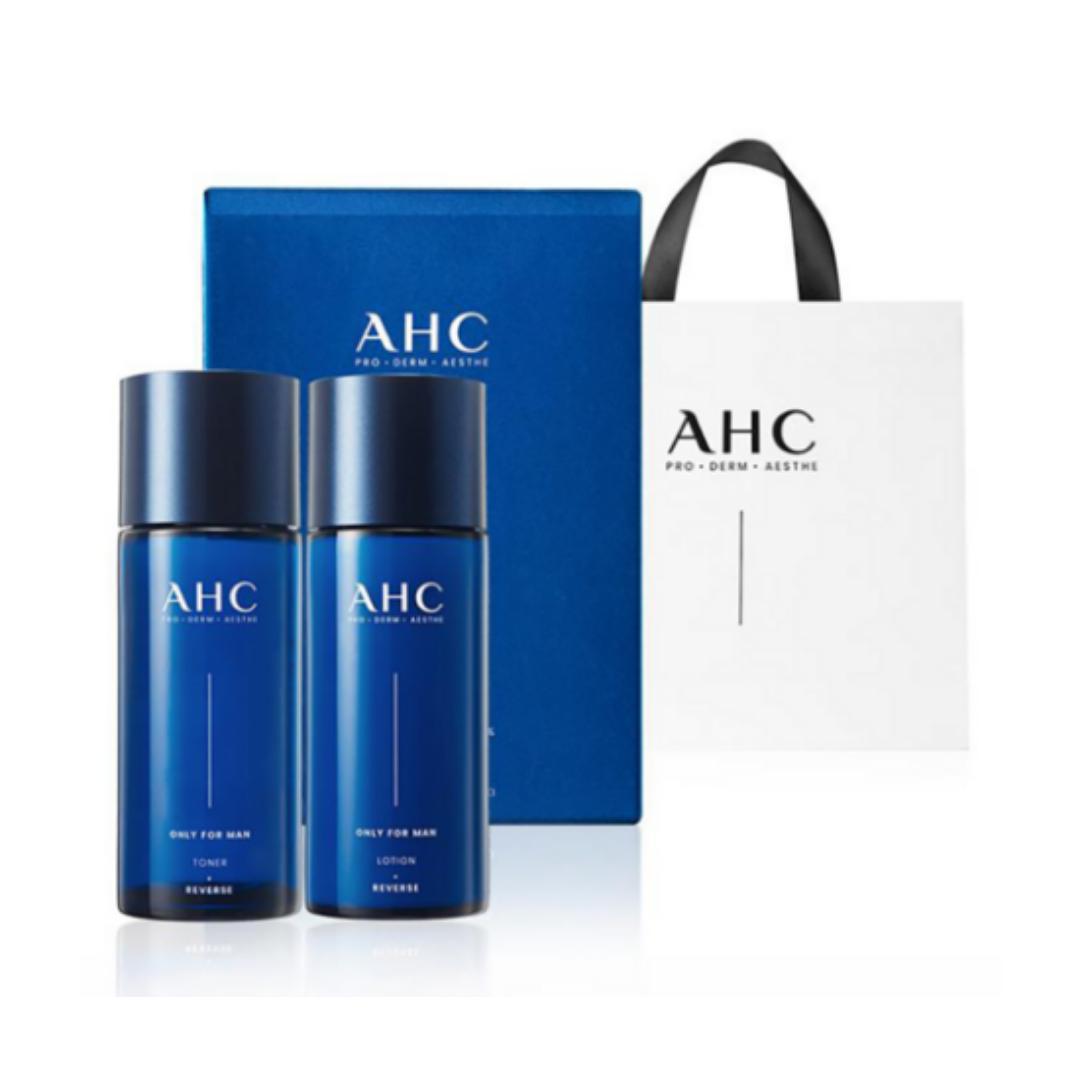 

AHC Only For Men Набор для ухода за кожей — Тонер 150 мл + Лосьон 150 мл + Подарочная сумка