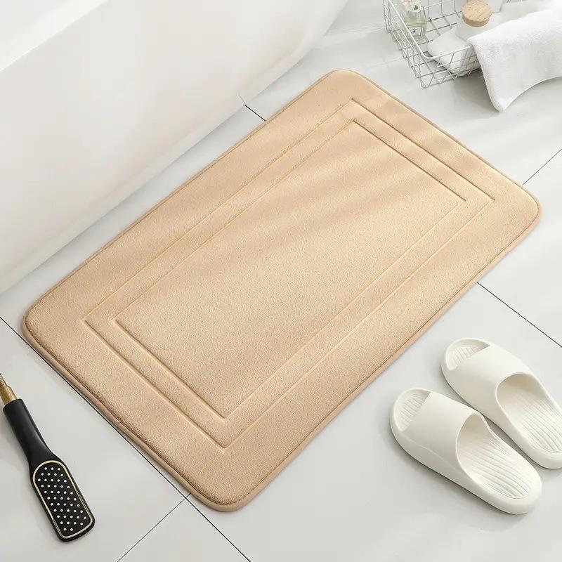 Bathroom Mat Bath Non-slip Carpets In Wash Basin Bathtub Side Floor Rug Shower Room Doormat Memory Foam 3D Pad