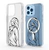 Motorcycle Back View Magnetic Case for iPhone 15/16/17 Pro Max - Transparent Full Coverage