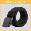 Color Solid Simple Plastic Buckle Mens Nylon Woven Waist Belt For Use Daily