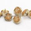 10.5mm High-Foot Zinc Alloy Shirt Buttons with Resin - Small Fragrant Style