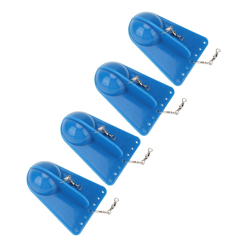 4PCS Fishing Diving Board Blue Plastic Round Belly Fishing Trolling Diving Board Tool for Boat Fishing Deep Sea Fishing