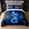 Tottenham Hotspur Design Bett Bettwäsche Set 1 Bettbezug + 2 Kissenbezüge Weich Atmungsaktiv Haushalt Bettwäsche