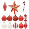 Christmas Balls Set of 40 Plastic Sphere Ornaments Hanging Crafts Decor 55KF