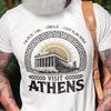 Visit Athens - Olive Oil, Owls, Ostracism - Funny Ancient Greece T-Shirt