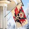 2D Flat - 2D Flat - 1pc 2D Flat, Decorative Flag, Retro Devil Skull Red Black Mountain Flame Pattern Flag, Personalized Art Tapestry, Indoor Outdoor W